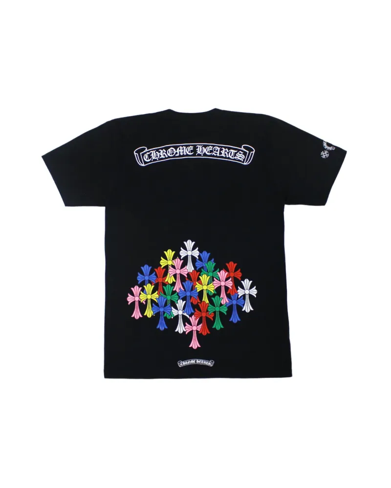 chrome hearts multi color cross t-shirt black