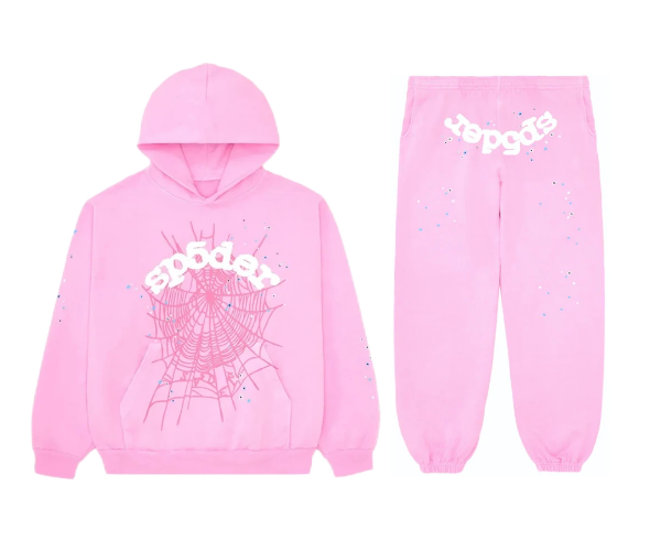 Sp5der Light Pink Tracksuit Suit YZ GE917