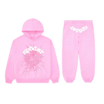 Sp5der Light Pink Tracksuit Suit YZ GE917
