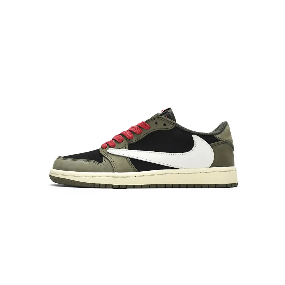 pk god batch air jordan 1 retro low x travis scott dark green dm7866-002