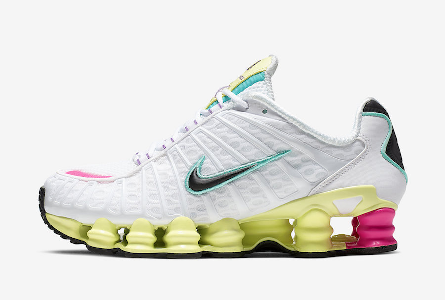 【Free shipping】Nike Shox TL White Multi-Color AR3566-102