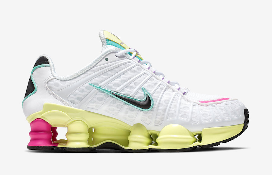 【Free shipping】Nike Shox TL White Multi-Color AR3566-102