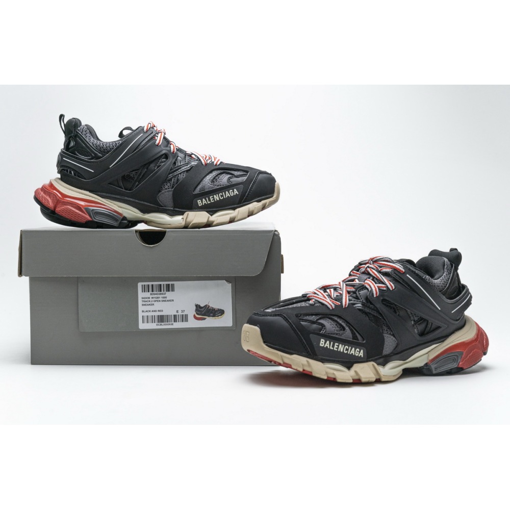 Balenciaga Track Trainer Black Grey Red 542436 W1GB1 1000