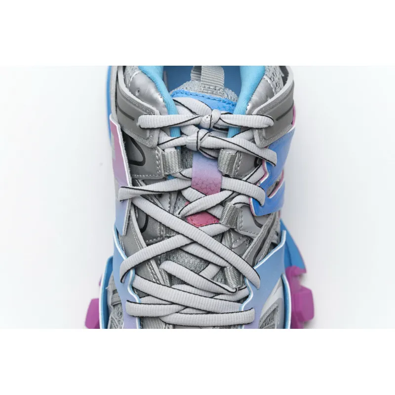 Balenciaga Track Trainer Blue Pink Silver 542436 W1GC1 4051