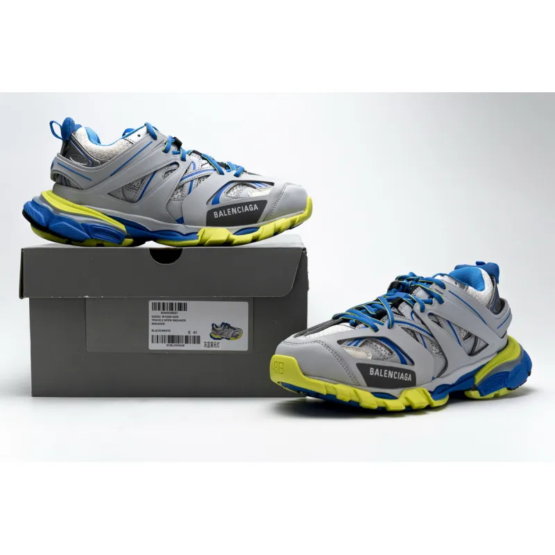 Balenciaga Track Trainer Grey Blue Yellow 542023 W1GB9 6509