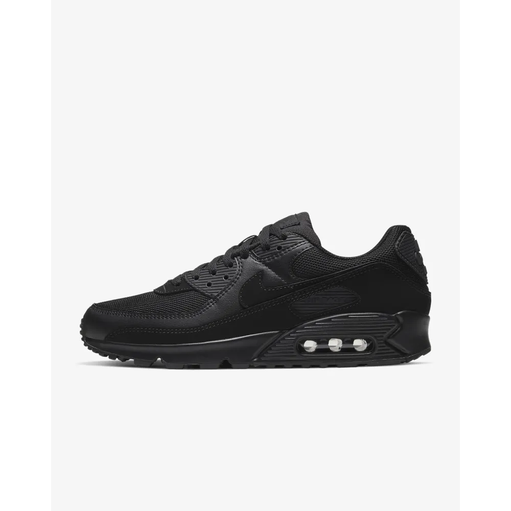 nike air max 90 leather triple black cz5594-001