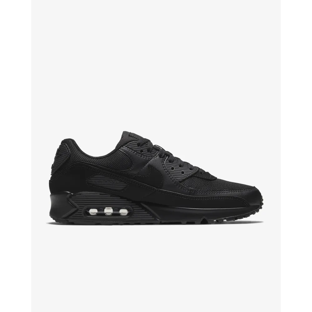 nike air max 90 leather triple black cz5594-001