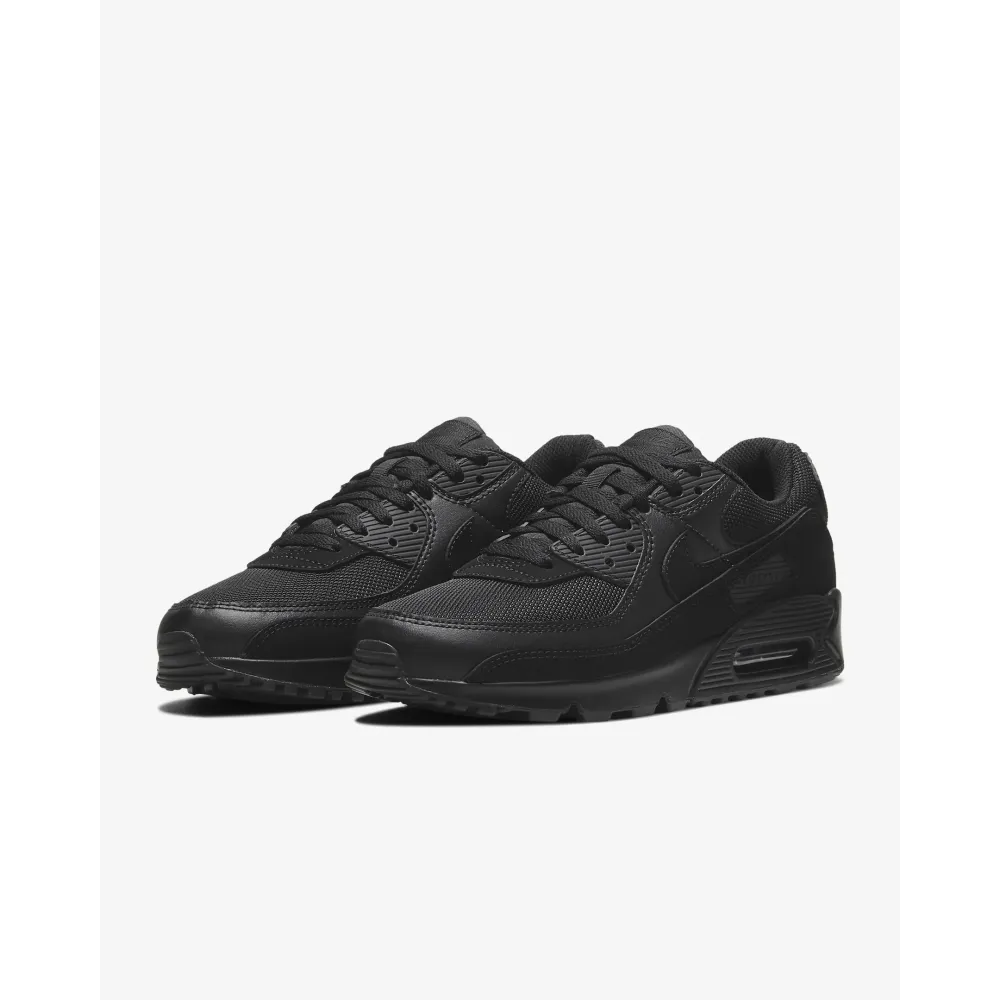 nike air max 90 leather triple black cz5594-001