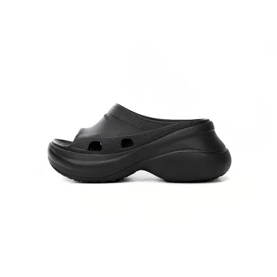 BALENCIAGA Pool Crocs Black 677389 W158E 1000 01