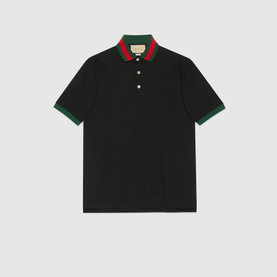 Gucci Cotton piquet polo with Web collar 701735 XJELJ 1043 01