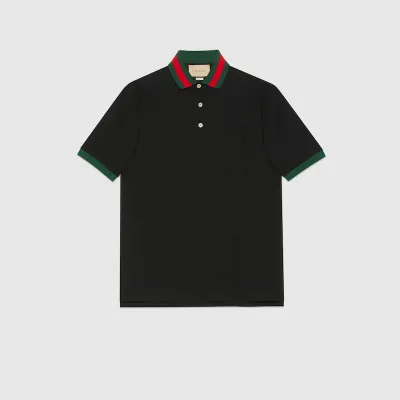Gucci Cotton piquet polo with Web collar 701735 XJELJ 1043 01