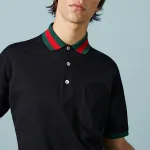 Gucci Cotton piquet polo with Web collar 701735 XJELJ 1043