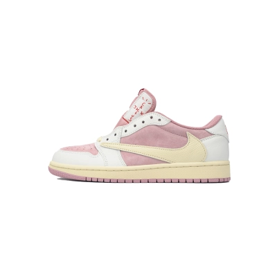 PK God Batch Air Jordan 1 Low Travis Scott White Pink DM7866-600 01