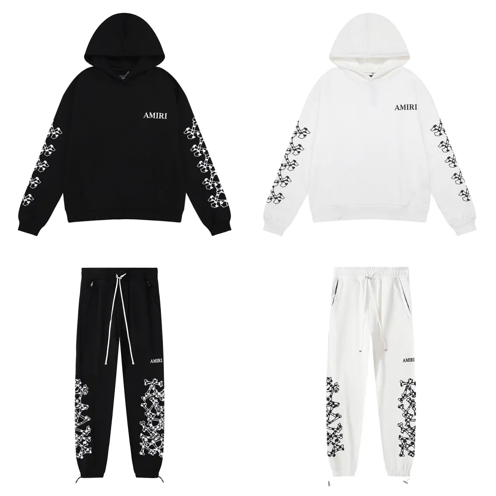 amiri skull and cross arm print hoodie & sweatpant set cx92199319