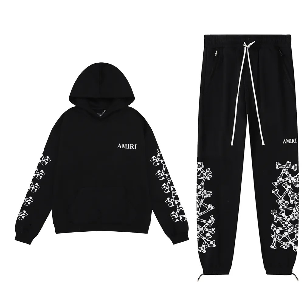 amiri skull and cross arm print hoodie & sweatpant set cx92199319