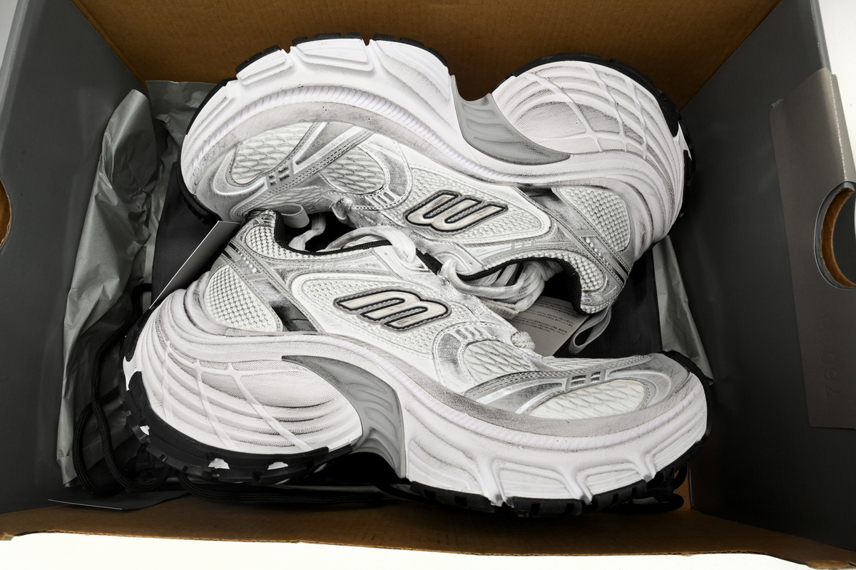 Balenciaga 10XL Sneaker In White/Black/Gris 784342 W2MV2 9110