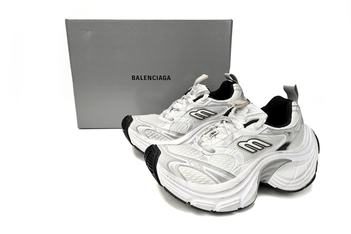 Balenciaga 10XL Sneaker In White/Black/Gris 784342 W2MV2 9110