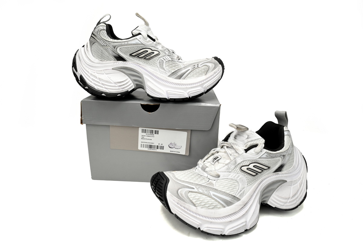 Balenciaga 10XL Sneaker In White/Black/Gris 784342 W2MV2 9110