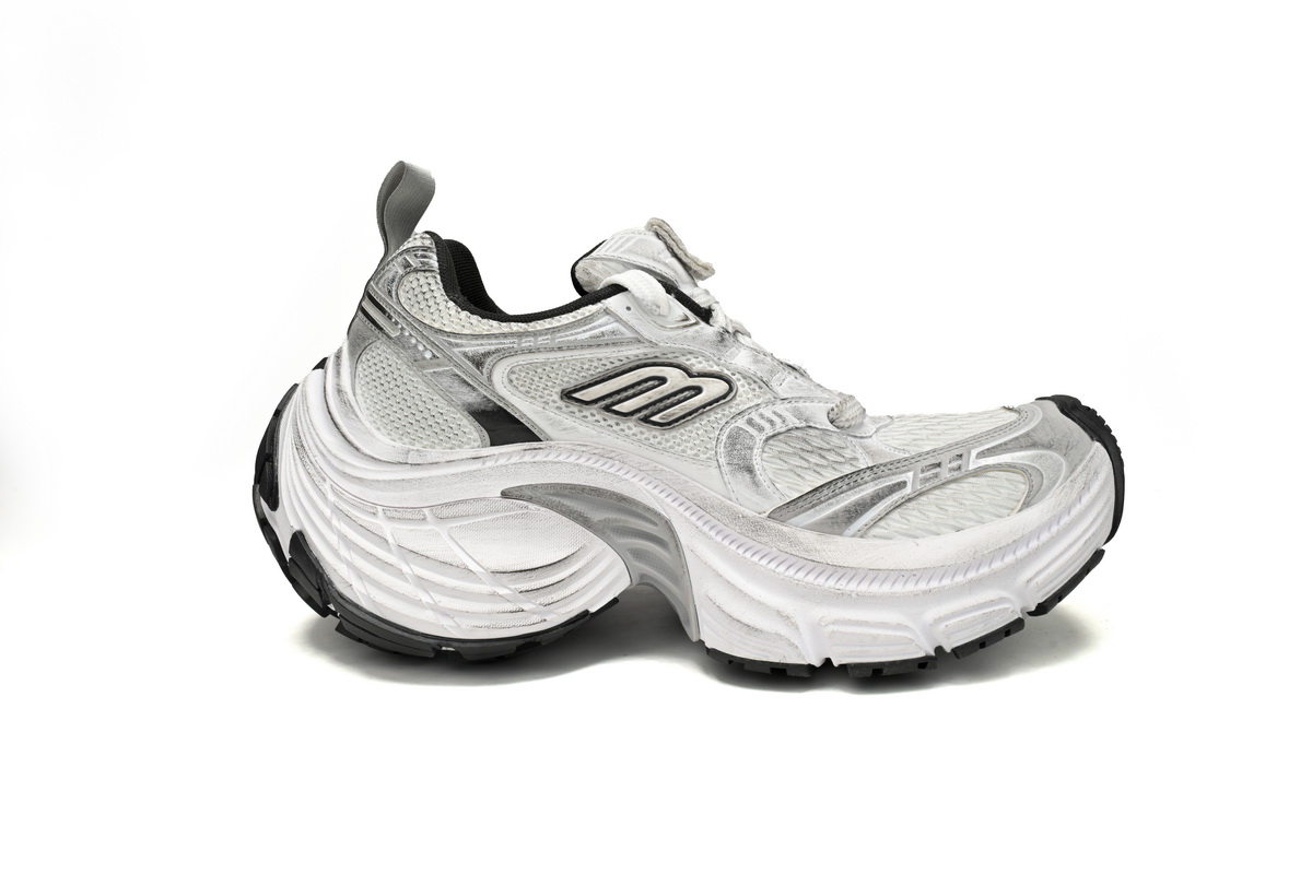 Balenciaga 10XL Sneaker In White/Black/Gris 784342 W2MV2 9110