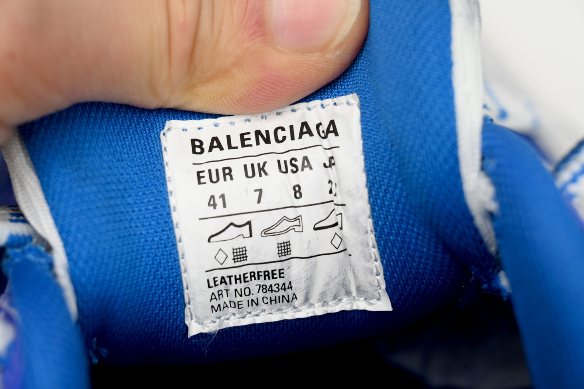 Balenciaga 10XL Sneaker In White/Gray/Black/Blue 784342 W2MV2 1214