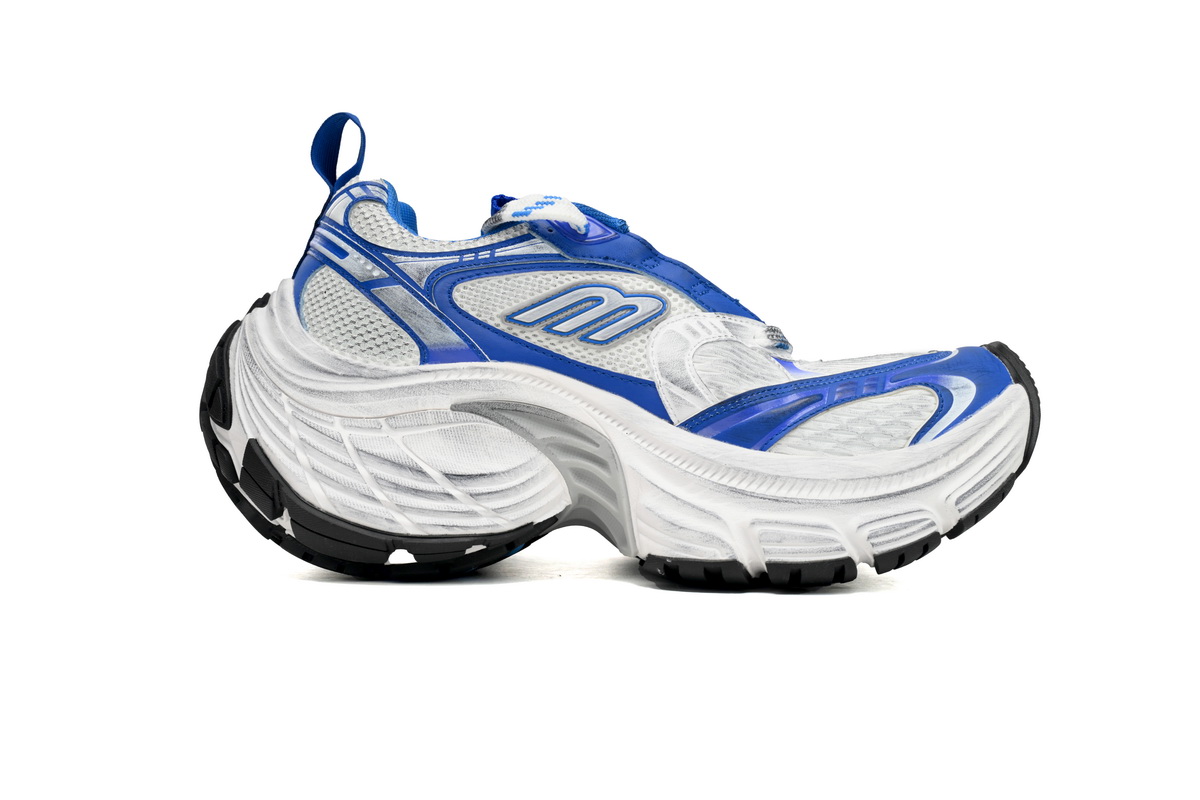 Balenciaga 10XL Sneaker In White/Gray/Black/Blue 784342 W2MV2 1214