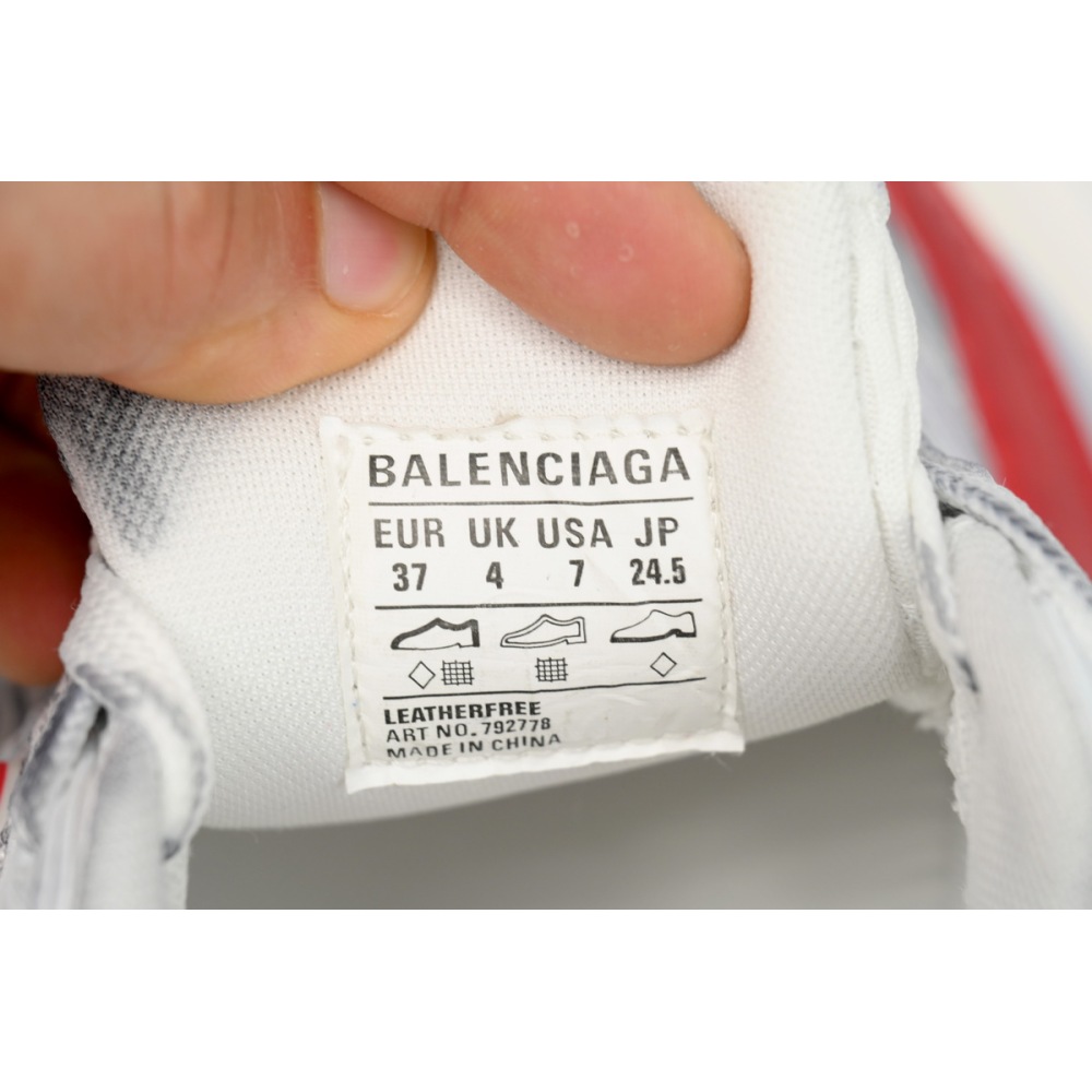 Balenciaga 10XL Sneaker In White/Red/Orange 784342 W2MV2 9670