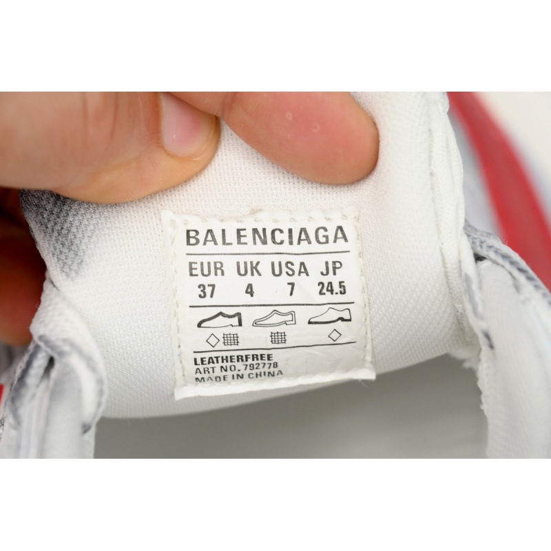 Balenciaga 10XL Sneaker In White/Red/Orange 784342 W2MV2 9670