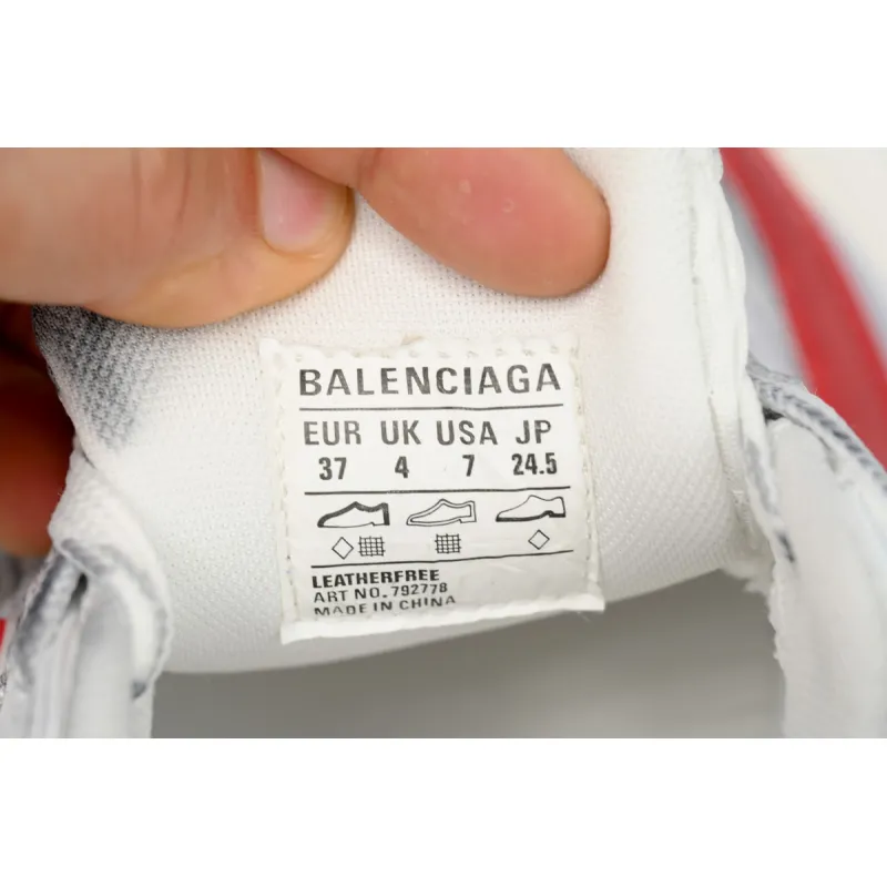 Balenciaga 10XL Sneaker In White/Red/Orange 784342 W2MV2 9670
