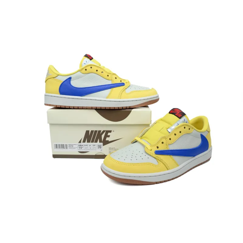 PK God Batch Air Jordan 1 Retro Low OG SP Travis Scott Canary DZ4137-700