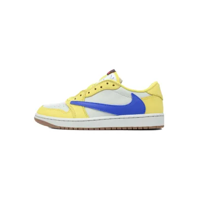 PK God Batch Air Jordan 1 Retro Low OG SP Travis Scott Canary DZ4137-700 01