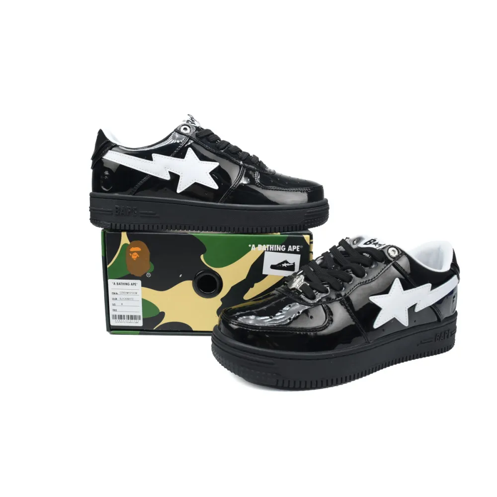 a bathing ape bape sta #2 black patent 0zxshw 291 302m