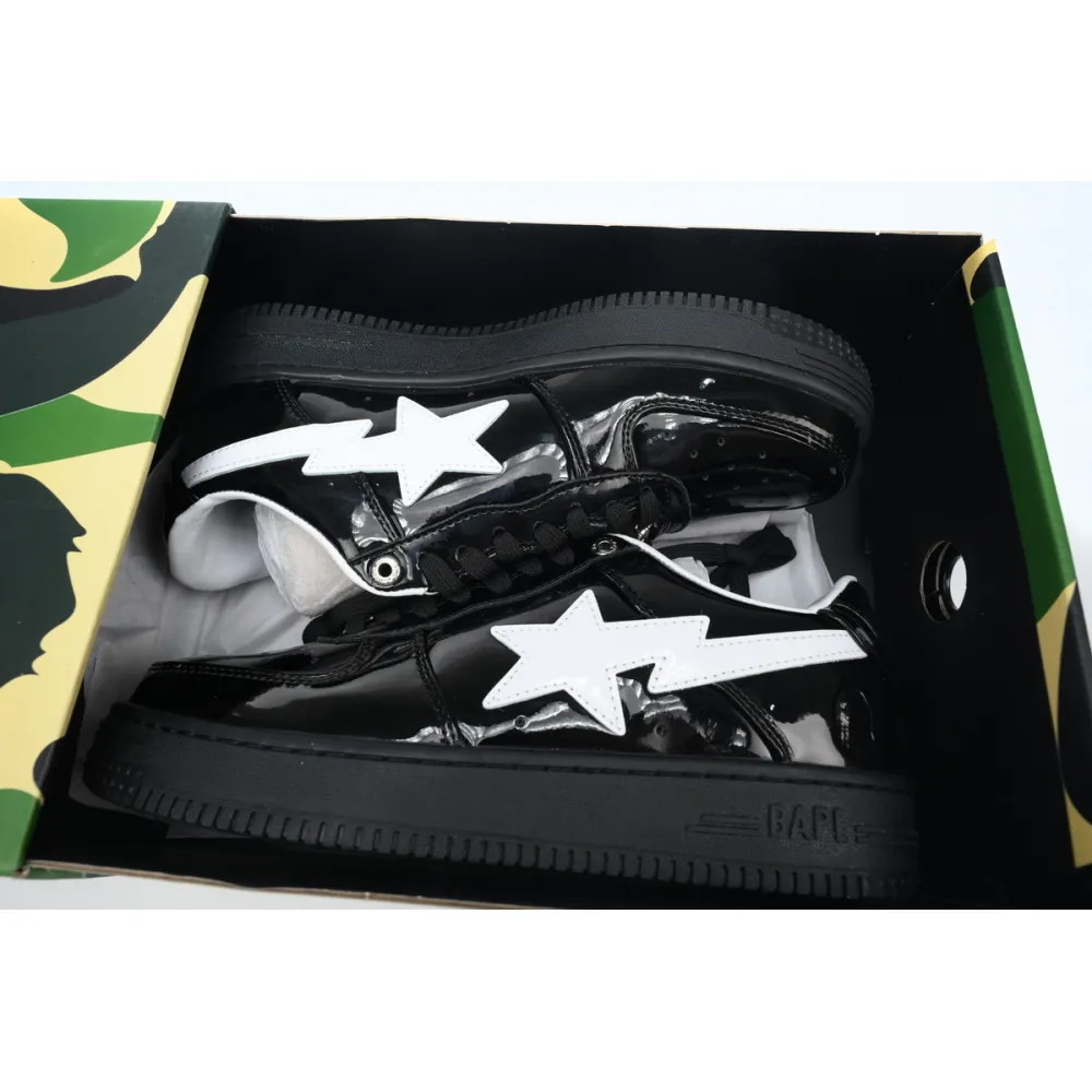 a bathing ape bape sta #2 black patent 0zxshw 291 302m