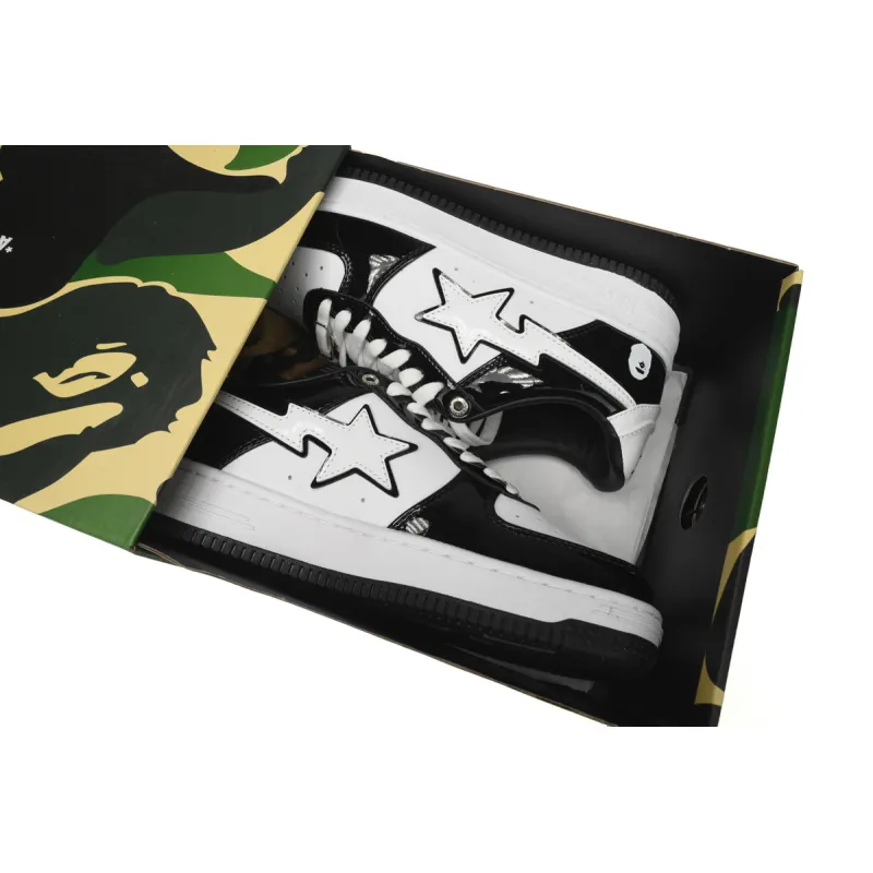 A Bathing Ape Bape Sta Low Black White Panda 1H70-191-001