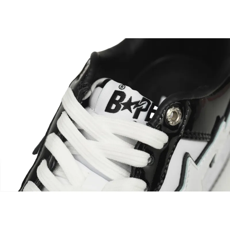 A Bathing Ape Bape Sta Low Black White Panda 1H70-191-001