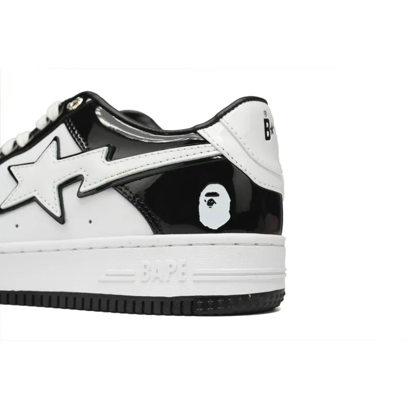 A Bathing Ape Bape Sta Low Black White Panda 1H70-191-001