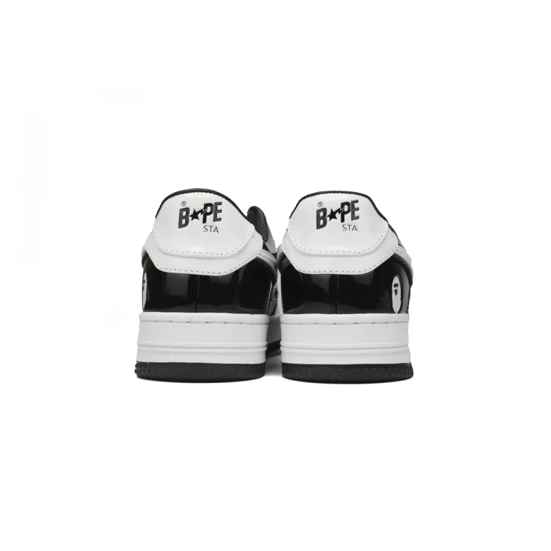 A Bathing Ape Bape Sta Low Black White Panda 1H70-191-001