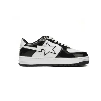 A Bathing Ape Bape Sta Low Black White Panda 1H70-191-001 02