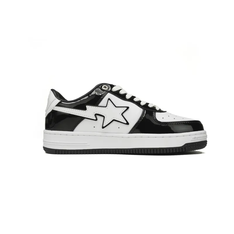 A Bathing Ape Bape Sta Low Black White Panda 1H70-191-001