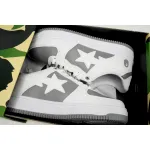 A Bathing Ape Bape Sta Low Grey White OZXSH W291 328