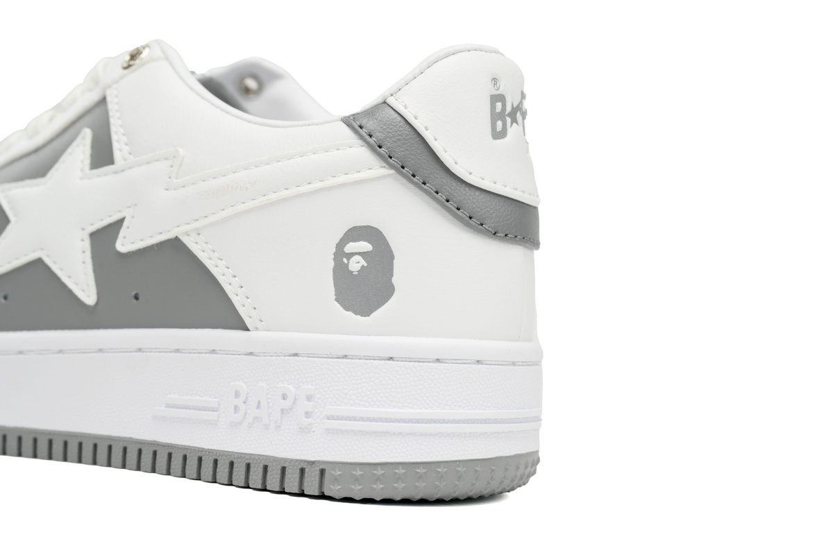 A Bathing Ape Bape Sta Low Grey White OZXSH W291 328