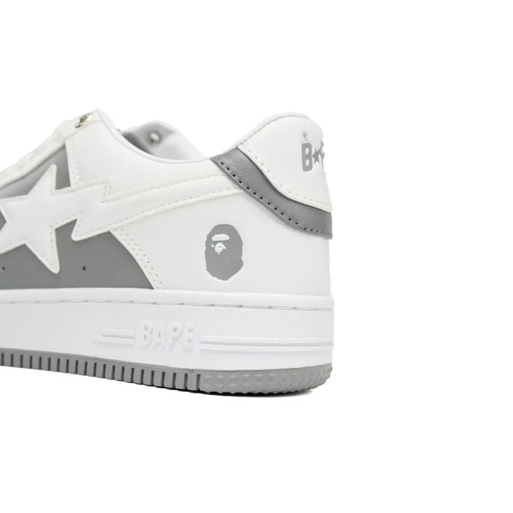 A Bathing Ape Bape Sta Low Grey White OZXSH W291 328