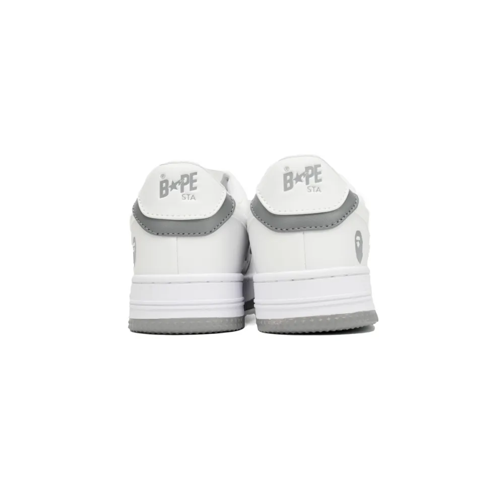 A Bathing Ape Bape Sta Low Grey White OZXSH W291 328