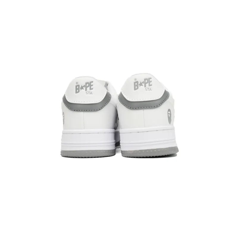 A Bathing Ape Bape Sta Low Grey White OZXSH W291 328