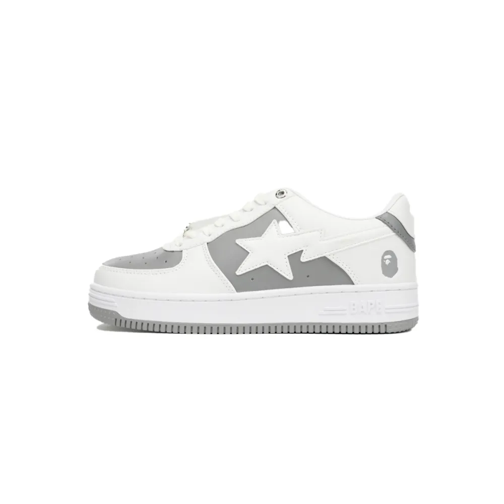 A Bathing Ape Bape Sta Low Grey White OZXSH W291 328
