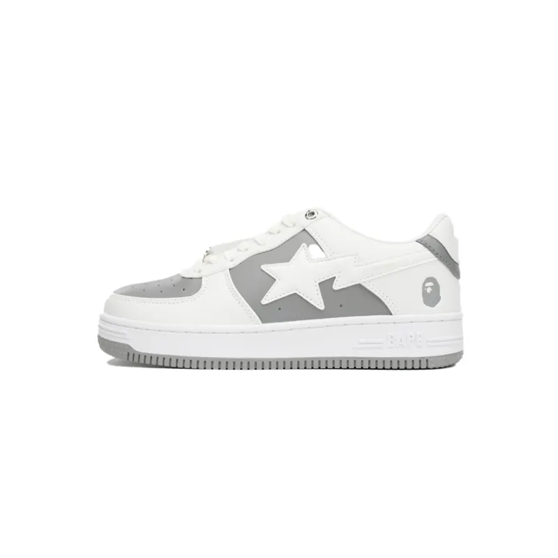 A Bathing Ape Bape Sta Low Grey White OZXSH W291 328