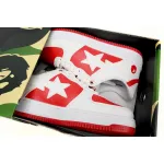A Bathing Ape Bape Sta Low Red And White OZXSH W291 328