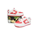 A Bathing Ape Bape Sta Low Red And White OZXSH W291 328
