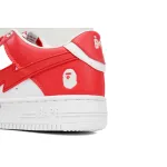 A Bathing Ape Bape Sta Low White Red Star OZXSHM 191 306M