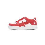 A Bathing Ape Bape Sta Low White Red Star OZXSHM 191 306M