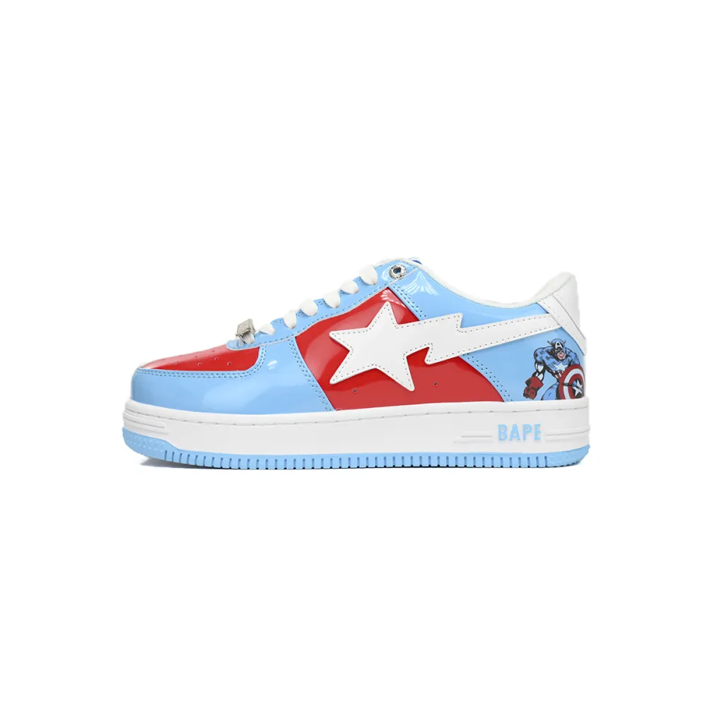 a bathing ape bape sta marvel comics captain america (ordinary shoe box) 1i73-291-903